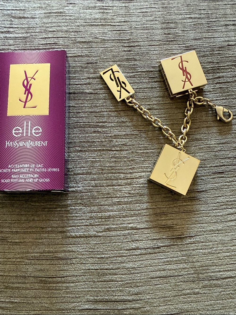 Yves Saint Laurent Elle solid fragrance and lip gloss bag accessory set